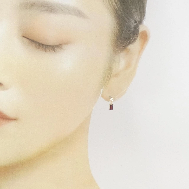 K18YG Garnet Bông tai - Hàng hiệu Chính hãng 868956