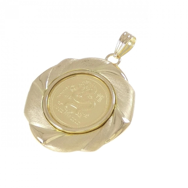 K18YG(枠) Dây chuyền đồng xu - Hàng hiệu Authentic 865336