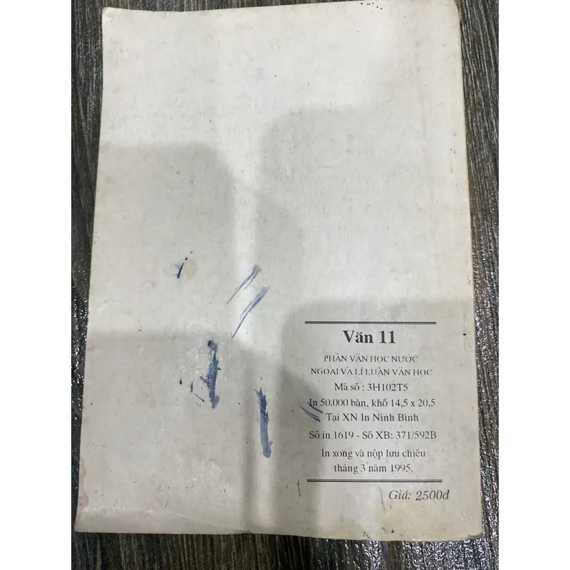 SÁCH GIÁO KHOA VĂN 11**XUẤT BẢN NĂM 1995*TẶNG QUÀ 0Đ +FREESHIP KHI MUA SP TRONG GÓC CỦA AN 606154