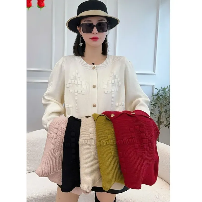 Áo cardigan quảng Châu Cao cấp chất liệu Len nông cừu  606551