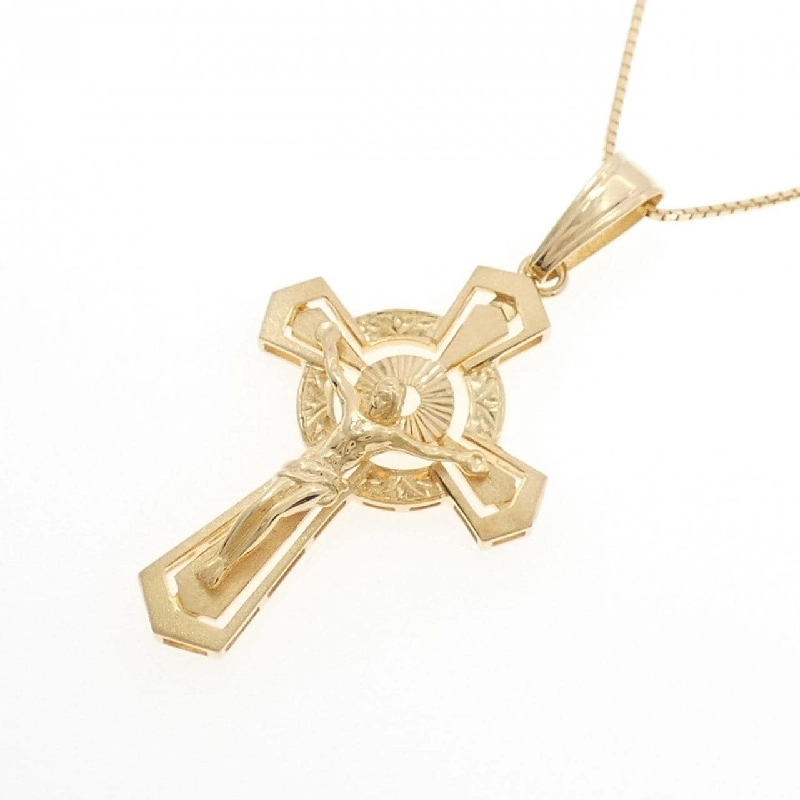 K18YG Dây chuyền hình chữ thập - Hàng hiệu Chính hãng 857606