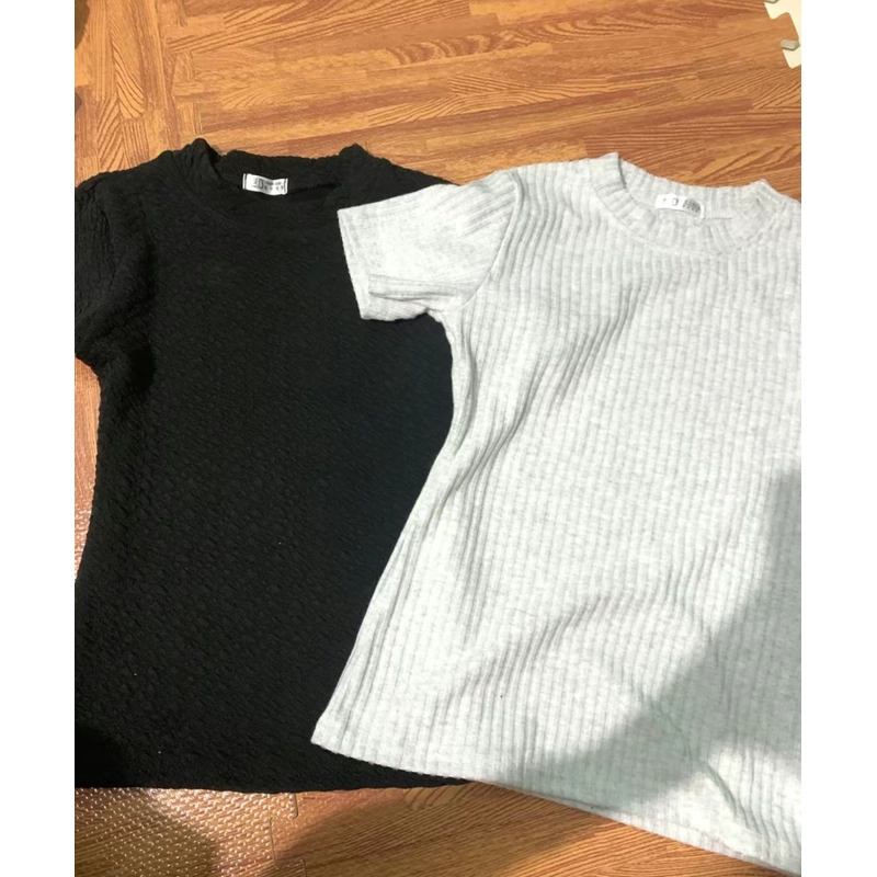 Áo Babytee ôm body xám nhạt 447619