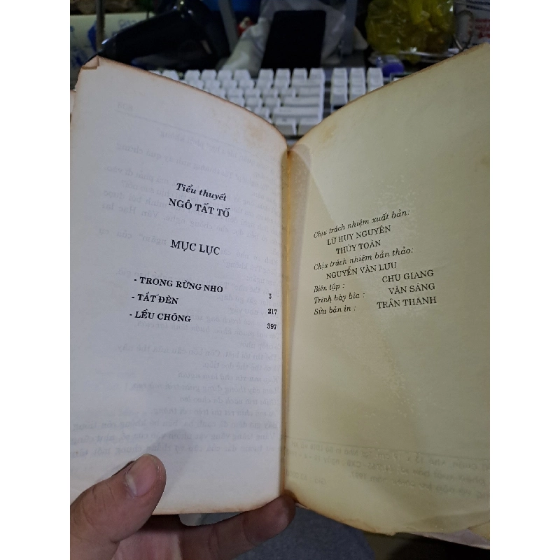 Tiểu thuyết Ngô Tất Tố Tắt đèn, lều chõng, trong rừng nho mới 80% ố Văn học Việt Nam HCM1709 923663
