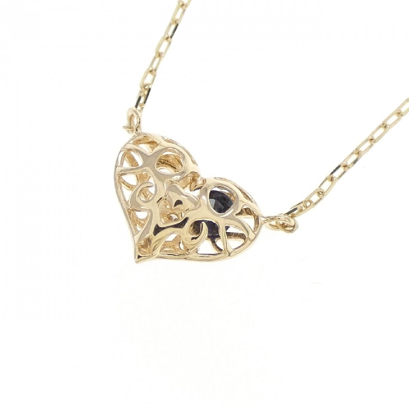 K10YG Dây chuyền hình trái tim Sapphire - Hàng hiệu Chính hãng 859654