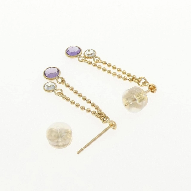 K18YG Amethyst Bông tai - Hàng hiệu Chính hãng 870081