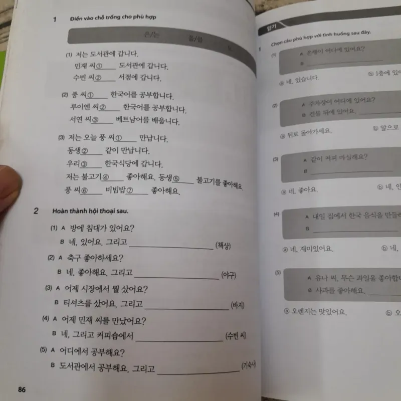 Tiếng Hàn Tổng hợp cho người Việt- Sơ cấp 1 và Bài tập 1. Tg. CHo Hang  Rok... 763705