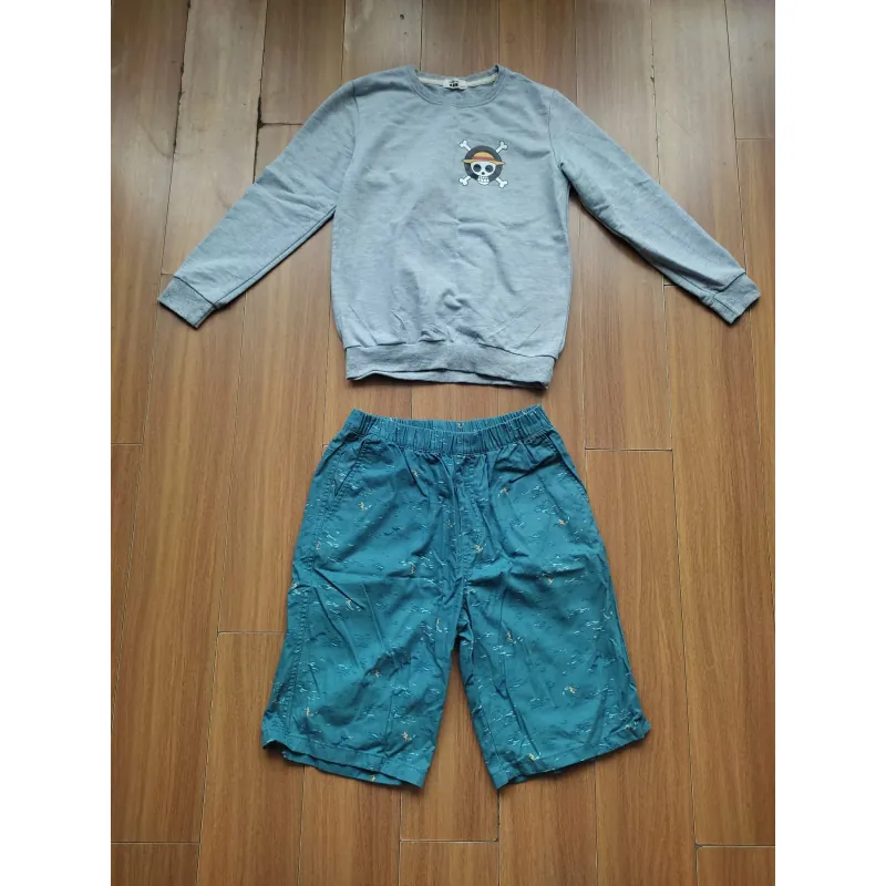 Set quần ngố áo thun tay dài cho bé tầm 30 ký mặc Tết cực xinh 792996