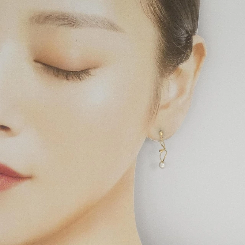 K18YG Bông tai ngọc trai Akoya 4.8mm - Hàng hiệu Chính hãng 866392