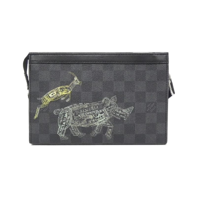 Túi đeo vai Louis Vuitton Damier Graphite Stamp Gaston Wearable Wallet N64608 611532