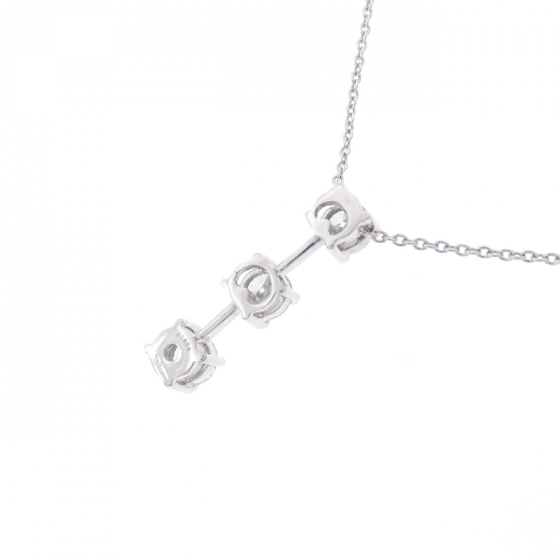 K18WG Dây chuyền kim cương ba viên 0.54CT - Hàng hiệu Authentic 864912