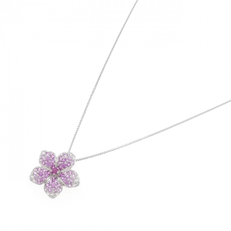 K18WG Hoa Hồng Ruby Dây Chuyền - Hàng hiệu Chính hãng 863154