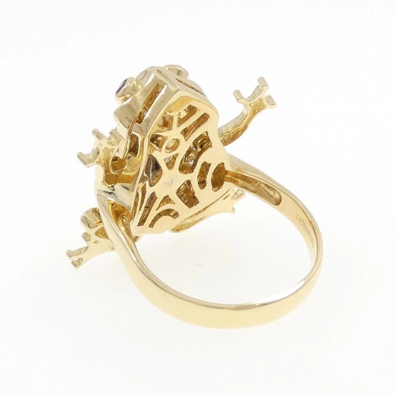 Nhẫn đá màu ếch K18YG/K18WG 666755