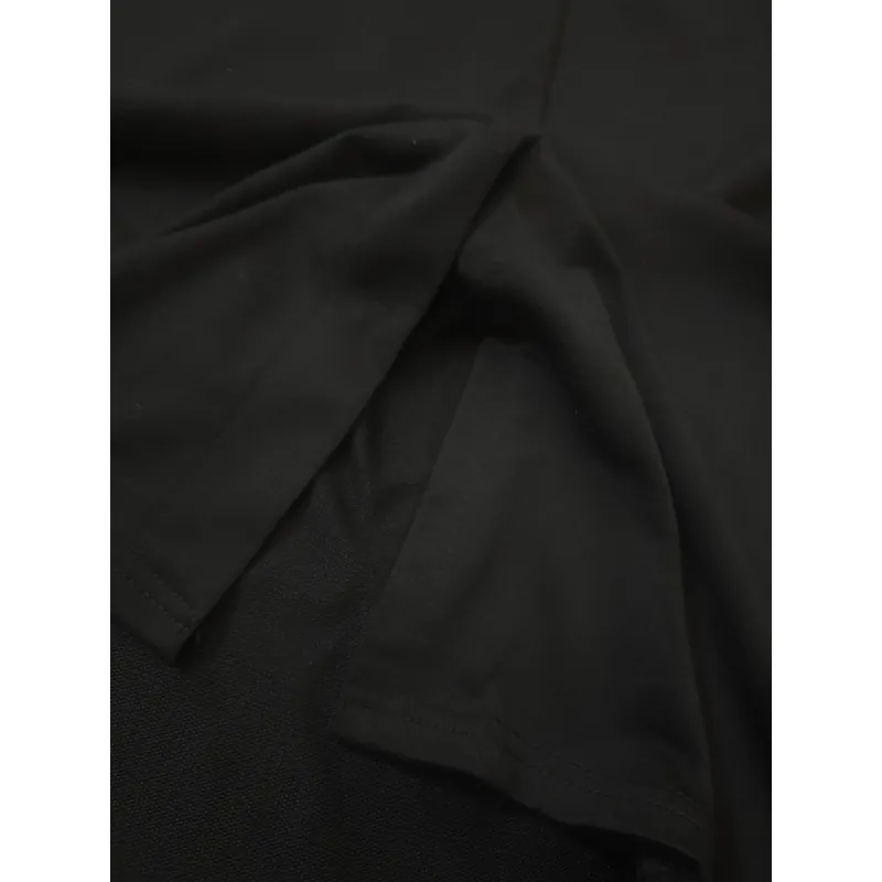 Chân váy maxi màu đen có cạp chun 791941