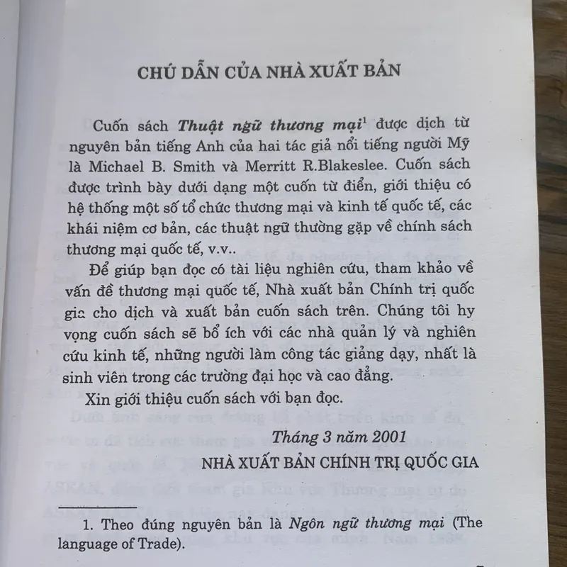 Thuật ngữ thương mại, Michael B. Smith và Merritt R.Blakeslee. 713175