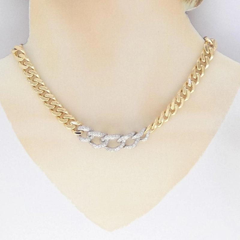 K18YG/K14WG Dây chuyền kim cương 1.30CT - Hàng hiệu Chính hãng 859490