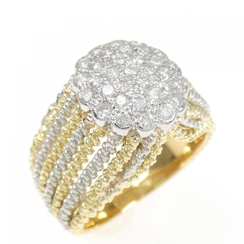 Nhẫn kim cương Pavé K18YG/PT 0.50CT 672737