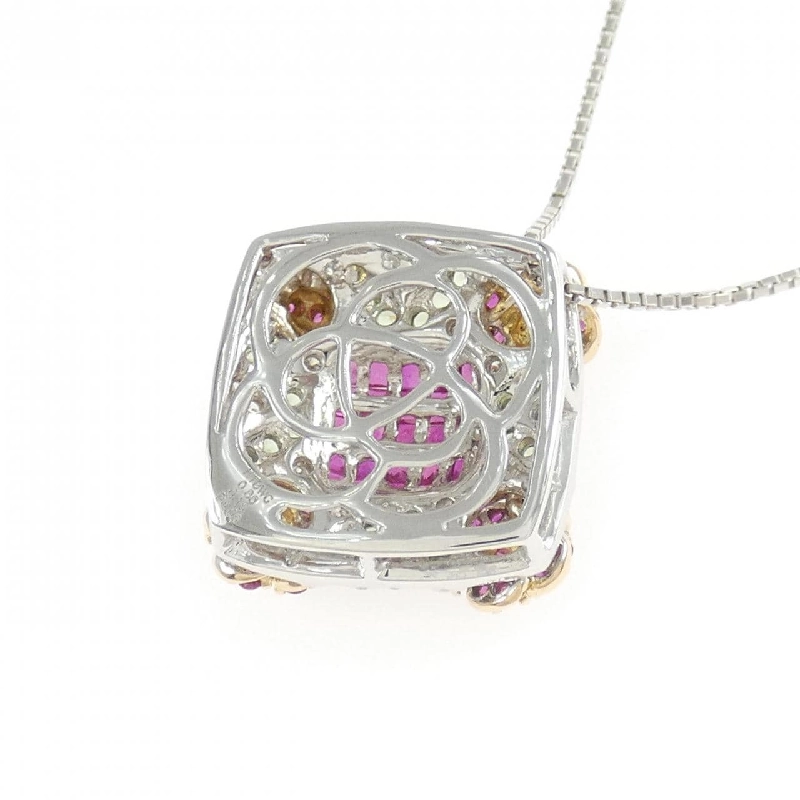 K18 Ba màu Đá quý Dây chuyền - Hàng hiệu Chính hãng 861101