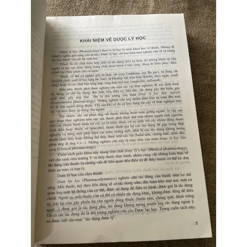 Dược lý học , gần 600 trang, khổ lớn  796441