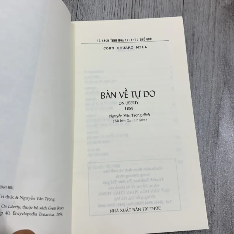 Bàn về tự do - john stuart mill. 7a3 783466