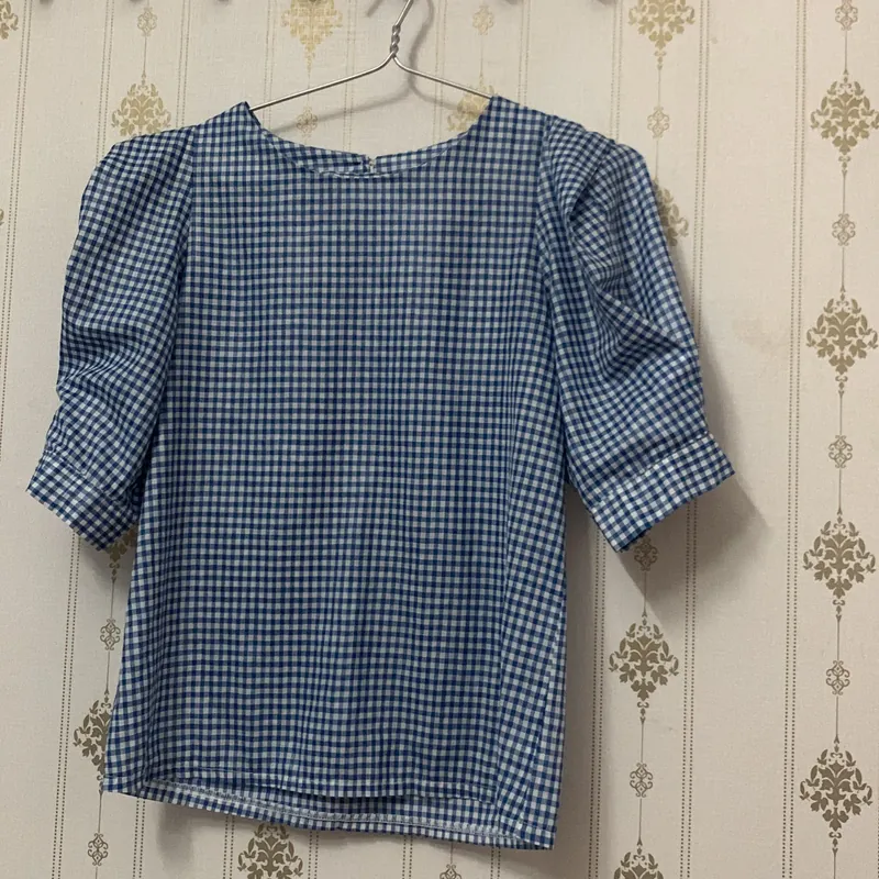 Áo công sở tay bồng nữ màu xanh size S 706381