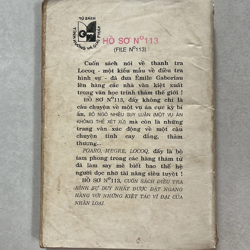 Hồ sơ No113 — Émile Gaboriau — 1993s 498195