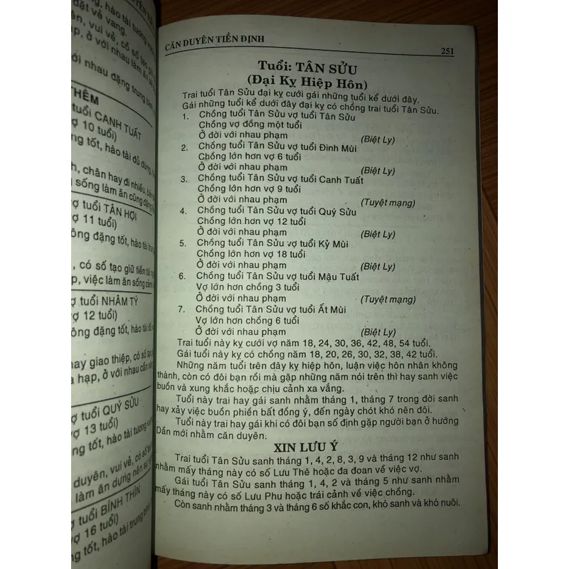 Sách xem tuổi vợ chồng - Căn Duyên Tiền Định 701592