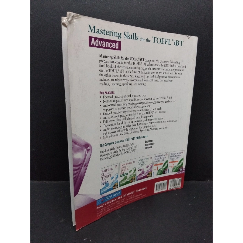 Mastering skills for the toefl iBT mới 80% ố bẩn nhẹ gấp góc HCM1710 HỌC NGOẠI NGỮ 917569