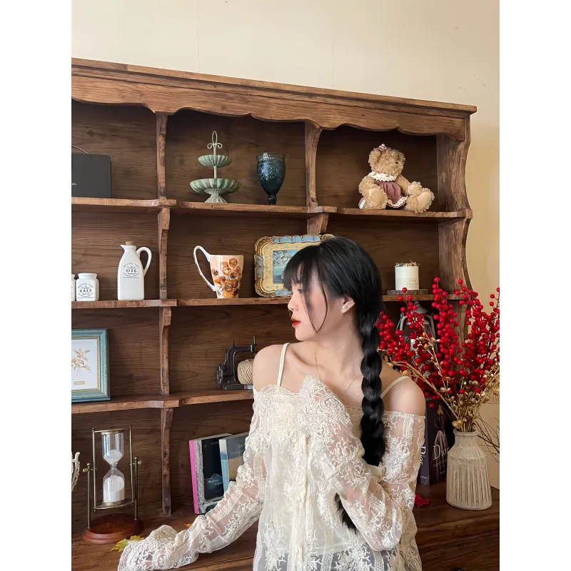 Set áo bánh bèo ren và 2 dây 789709