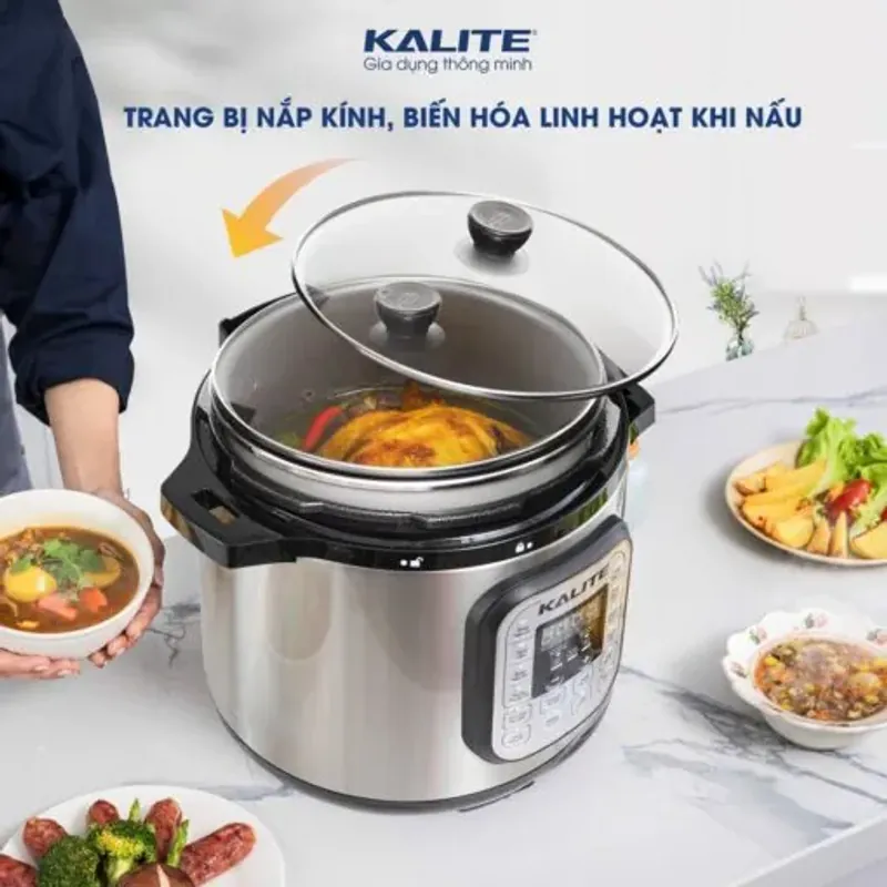 Nồi áp suất điện Kalite KL-636 dung tích 6L đa năng 5in1, chính hãng mới 100% 573233