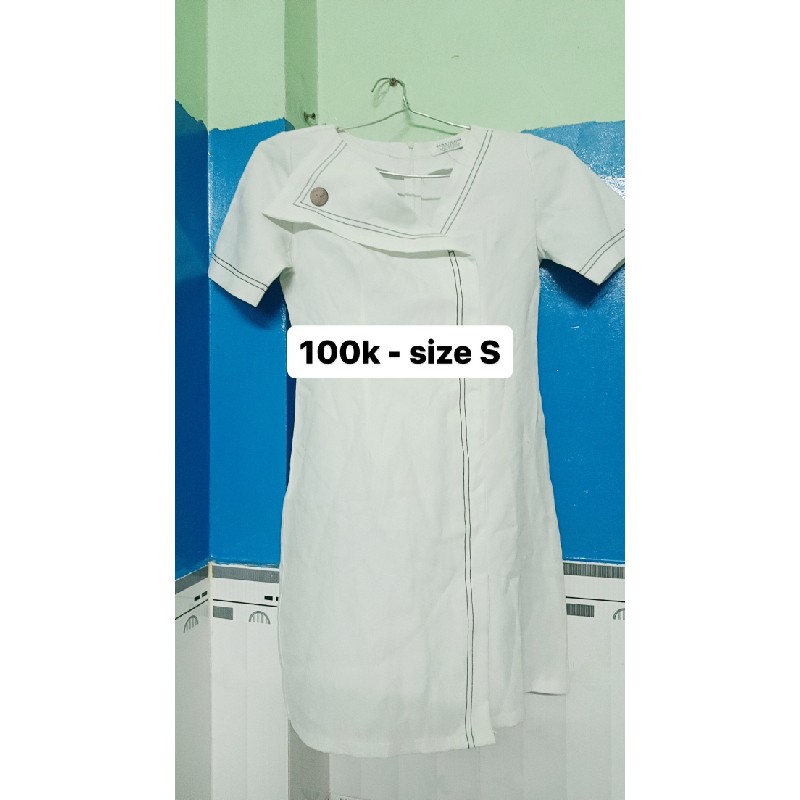 Váy kiểu thời trang -kích cỡ size S,M (55kg bận vừa) - màu sắc : trắng 22910