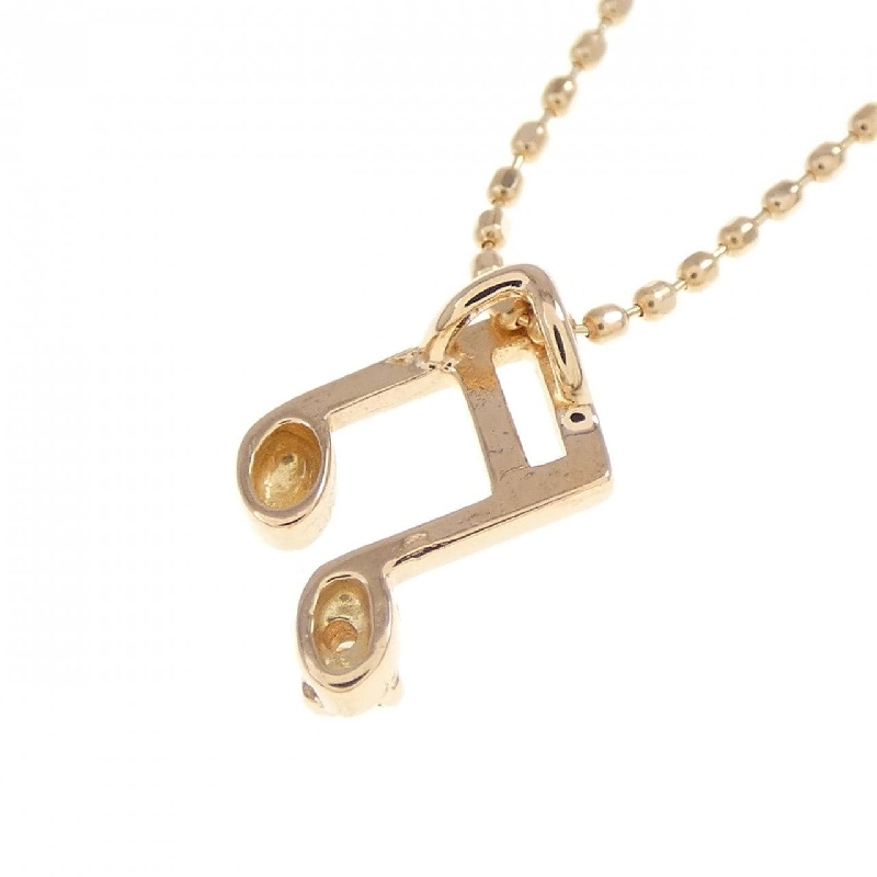 K18PG Nốt nhạc Dây chuyền kim cương 0.01CT - Hàng hiệu Chính hãng 861175