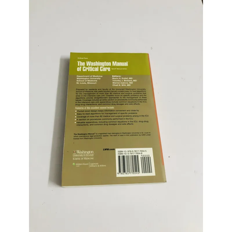 📚 THE WASHINGTON MANUAL OF CRITICAL CARE 593717