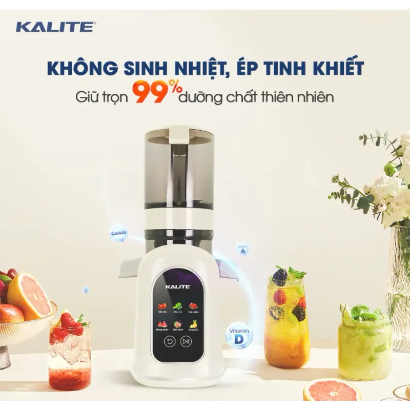 Máy ép chậm Kalite – Ép 99% bã, nước ép trong, ngon tuyệt hảo! 707699
