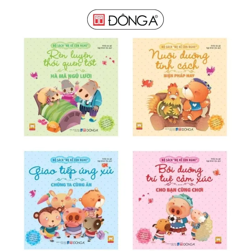 Bộ sách Mẹ Kể Con Nghe (trọn 4 bộ - 1 bộ 10 cuốn), kèm vòng, Đông A 1029315