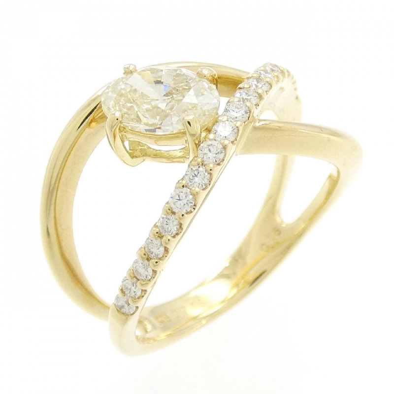 Nhẫn kim cương K18YG 0.748CT VLY VS1 cắt oval - Hàng hiệu Authentic 871492