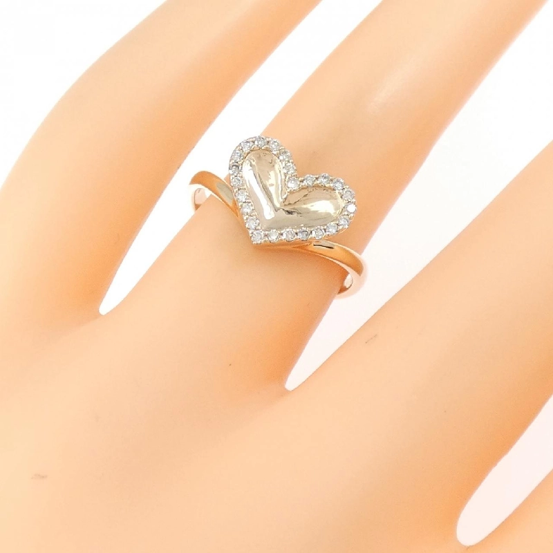 Nhẫn kim cương K18PG hình trái tim 0.15CT 668197