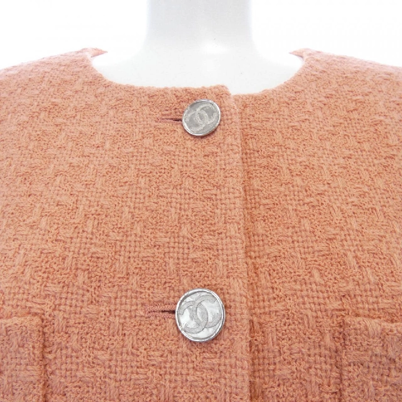 【Mã giảm giá】Áo khoác không cổ CHANEL 640077