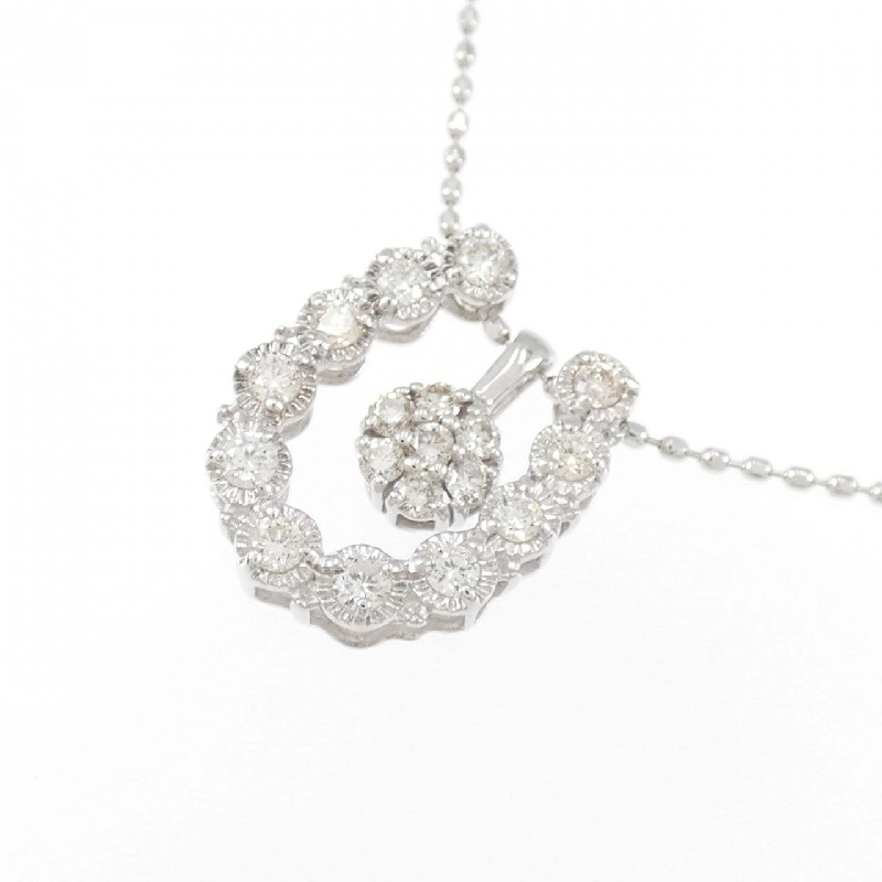 K18WG 2WAY Dây chuyền kim cương 0.17CT - Hàng hiệu Chính hãng 860939