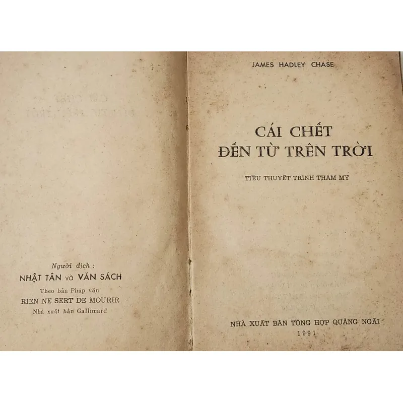 Tiểu thuyết của nhà văn James Hadley Chase: CÁI CHẾT ĐẾN TỪ TRÊN TRỜI 719735