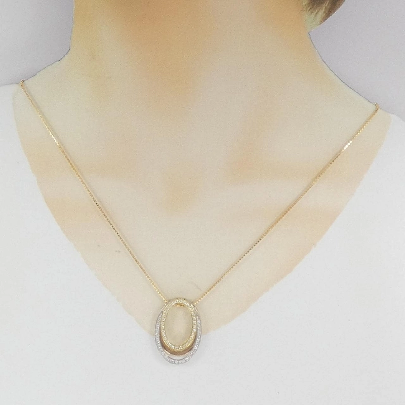 Dây chuyền kim cương ba màu K18 1.00CT - Hàng hiệu chính hãng 859905