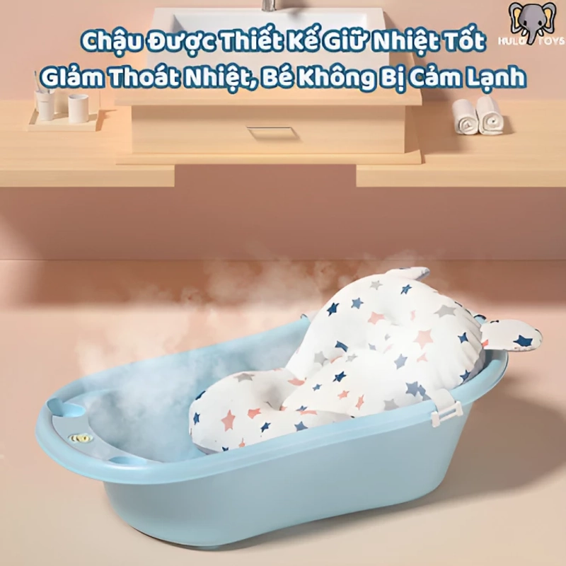 Chậu Tắm Cao Cấp Cho Bé Có Van Thoát Nước, Thau Tắm Cho Bé Sơ Sinh 548352