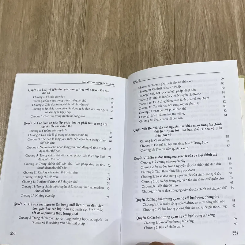 BÀN VỀ TINH THẦN PHÁP LUẬT, MONTESQUIEU, bản bìa cứng (XB 2006) 1028977