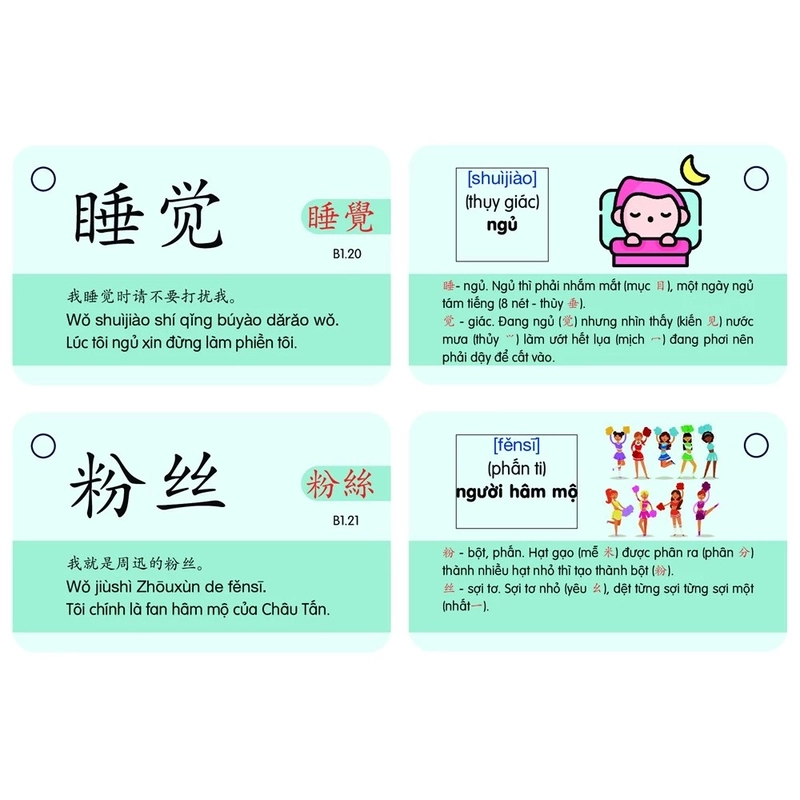 Combo Flashcard Tiếng Trung 12 và 34 Phạm Dương Châu 286289