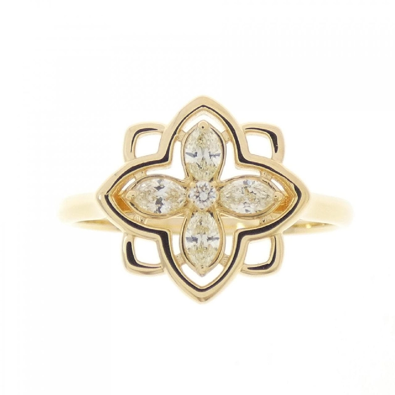 【Sản phẩm mới】Nhẫn kim cương K18YG hình hoa 0.20CT 667997