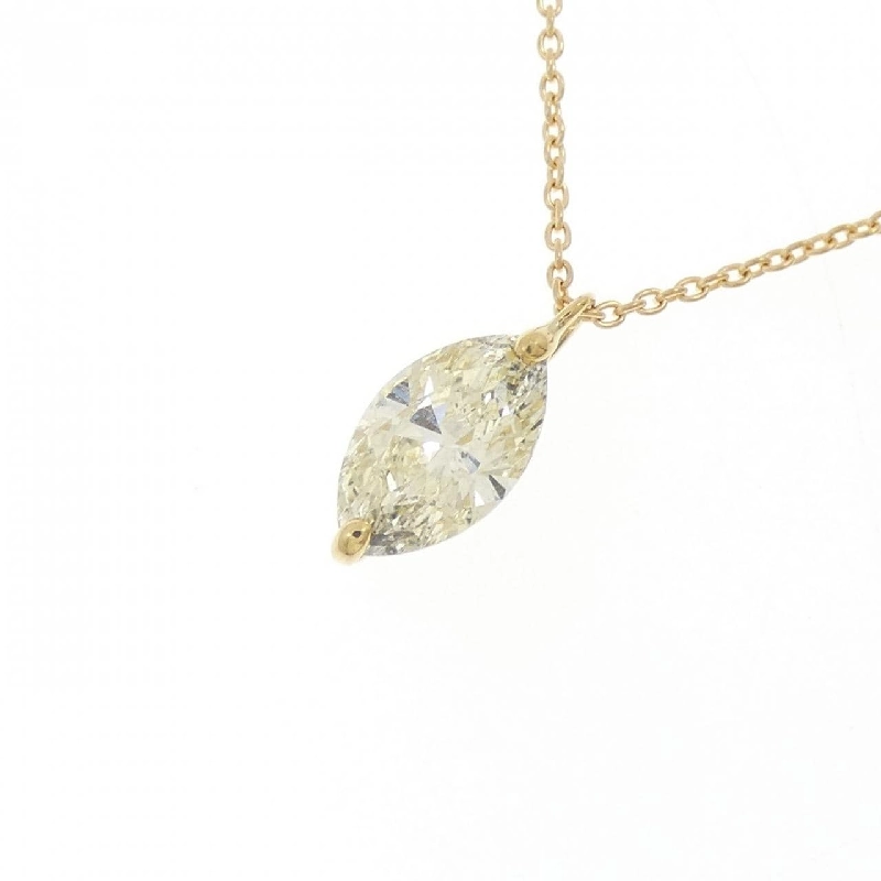 K18YG Dây chuyền kim cương 1.153CT VLY I1 cắt Marquis - Hàng hiệu Chính hãng 873278