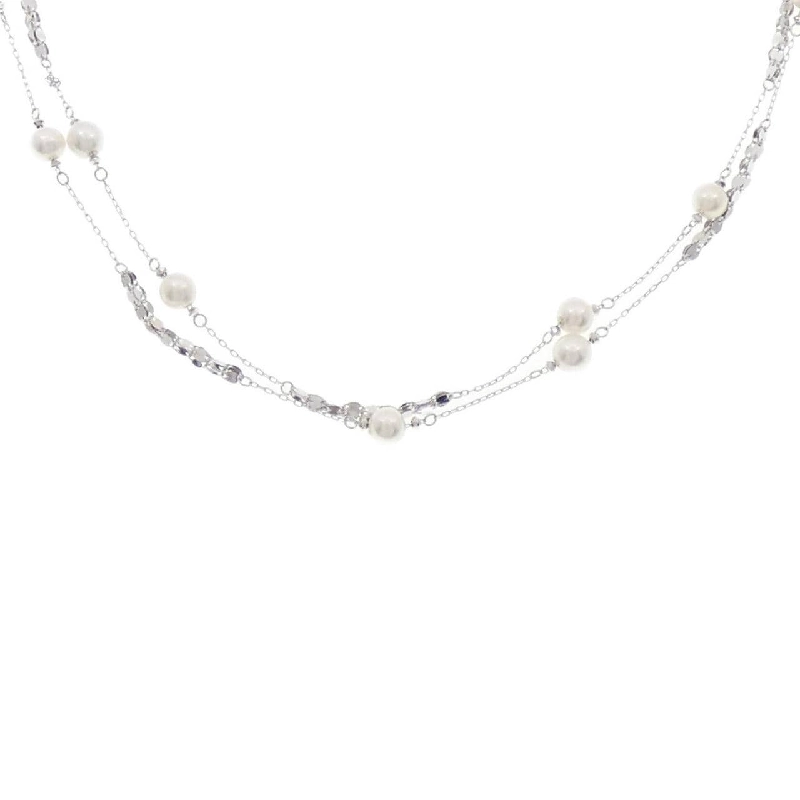 K18WG Ngọc trai Akoya Dây chuyền - Hàng hiệu Authentic 847087