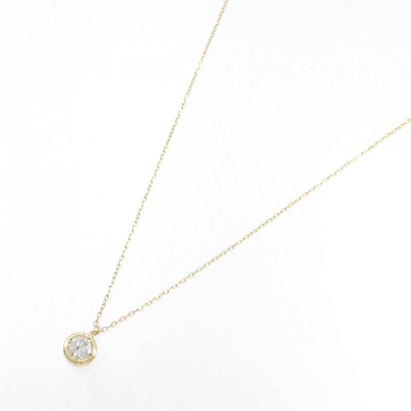 K18YG Solitaire Dây chuyền kim cương 0.42CT - Hàng hiệu Chính hãng 859074