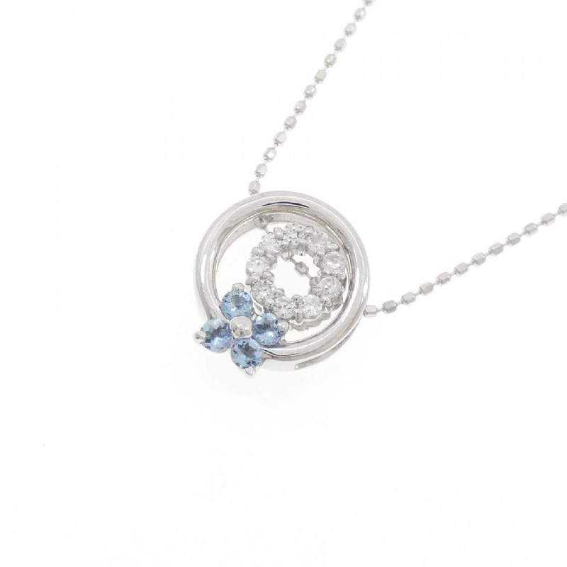 K10WG 2WAY Hoa Aquamarine Dây Chuyền - Hàng hiệu Chính hãng 864603