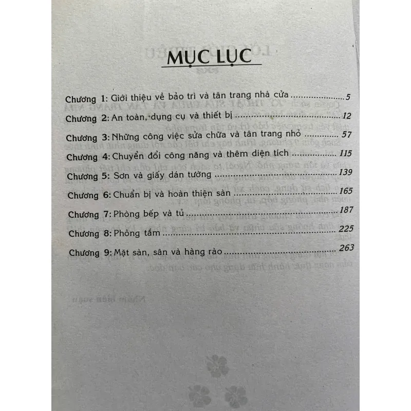 KỸ THUẬT SỮA CHỮA VÀ TÂN TRANG NHÀ CỬA 702204