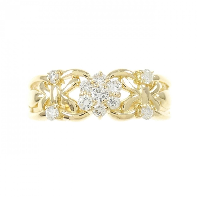 Nhẫn kim cương hoa K18YG 0.23CT 671245